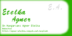 etelka agner business card